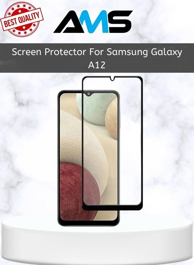 إيه إم إس شاشة حماية مصنوعه من الزجاج المقوى لهاتف  Samsung Galaxy A12