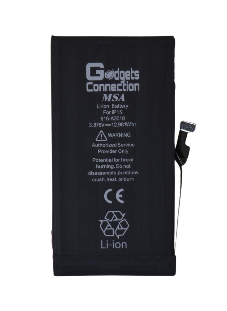 Gadgets Connection - Replacement battery for Apple iPhone 15 in black - Image 1