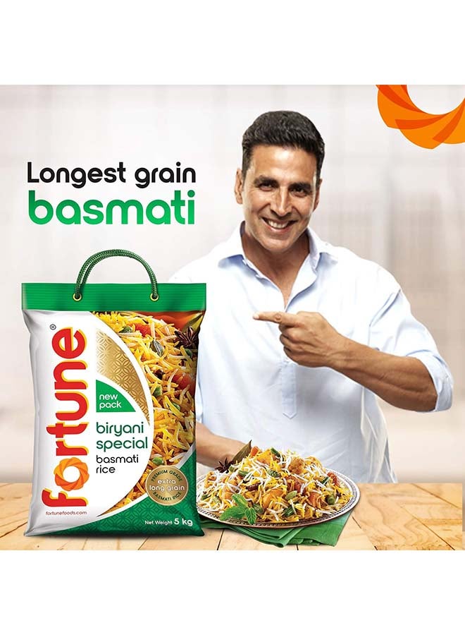 Fortune Biryani Special Basmati Rice, Extra Long Grain Aromatic Rice, 5kg - Image 3