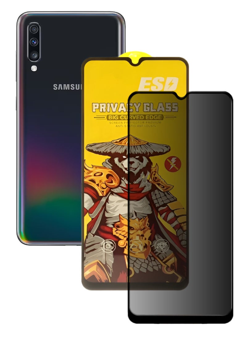 ESD Tempered Dustproof Privacy Glass Screen Protector Compatible For Samsung Galaxy A70 - Image 1