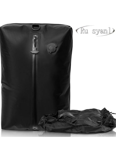 TPU Vacuum Bag for Travel - Reusable Compression Bag with Waterproof Zipper Save Space for Suitcase Backpack and Carry on (16L Capacity)