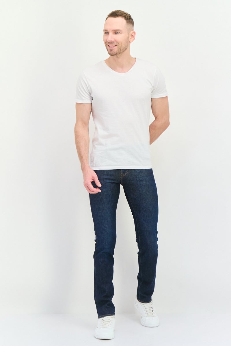 GAS Men Regular Fit Washed Stretchable Denim Jeans, Blue - Image 4