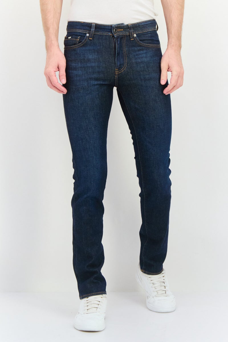 GAS Men Regular Fit Washed Stretchable Denim Jeans, Blue - Image 1