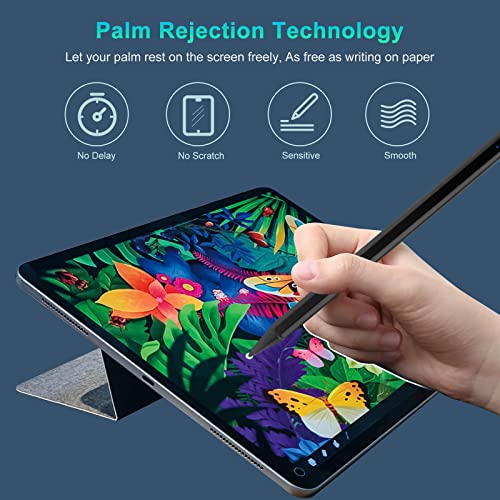 Edivia Pencil for iPad 20182024EDIVIA New Fast Charging and Palm Rejection Stylus Pen for iPad Pro M4 2024iPad Air M2 2024iPad Pro 11129 InchiPad Air 5th 4th 3rd iPad 10th9th GenerationBlack - Image 3