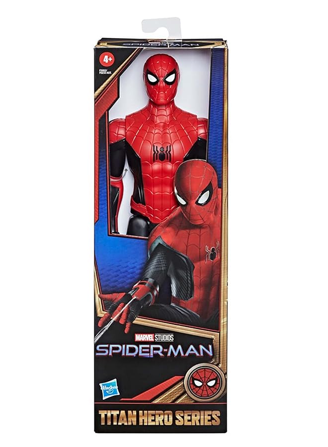 سبايدر مان شخصية تايتان هيرو سيريز 12 بوصة، بدلة سوداء وحمراء مستوحاة من فيلم للأطفال من سن 4 سنوات فما فوق، متعددة الألوان F2052 - Image 4