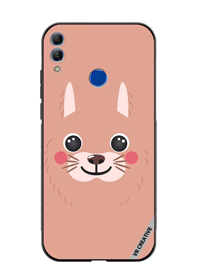 Protective Case Cover For Honor 10 Lite Lama Cartoon Face Design Multicolour