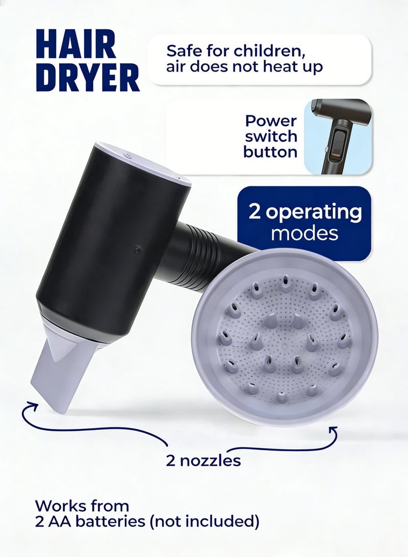 مي فازا مجموعة ألعاب صالون تصفيف الشعر للأطفال مكونة من 24 قطعة، طقم حلاقة تظاهري لقص الشعر للأولاد مع مجفف شعر وماكينة حلاقة وشفرات ومكواة مسطحة ومقص وإكسسوارات تصفيف الشعر وهدايا عيد الميلاد - Image 2