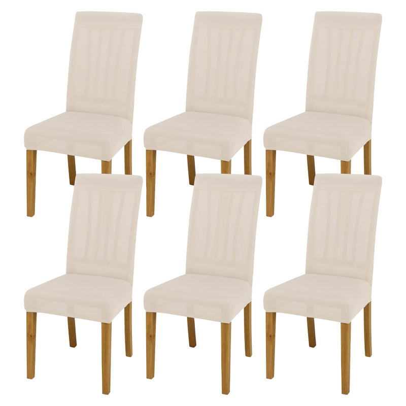 BIETYONE Chair Covers,Dining Room Chair Covers Set of 6,Stretch Kitchen Chair Cover,Washable Dining Chair Cover,Parsons Chair Slipcovers Protective,for Home,Restaurant,Banquet - Image 1