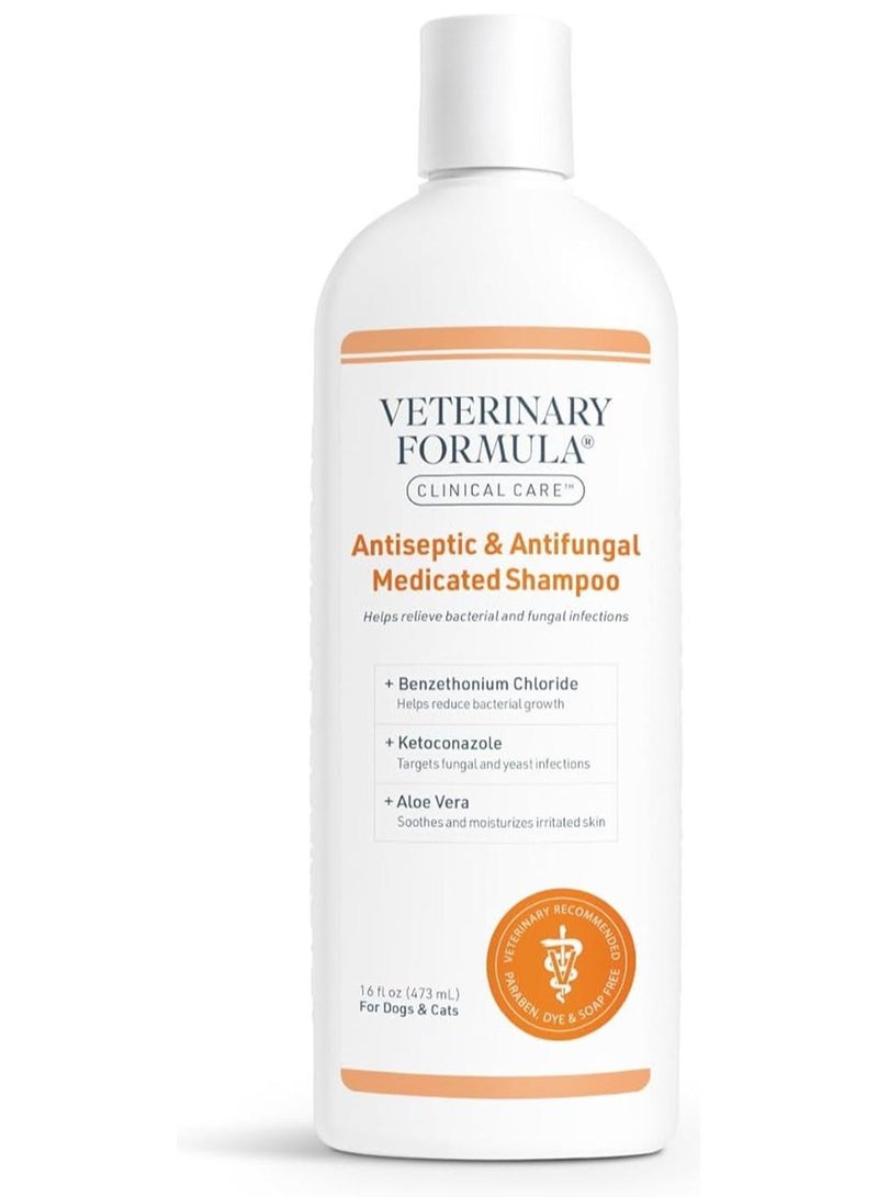 SynergyLabs Antiseptic and Antifungal Medicated Shampoo for Dogs and Cats 473ml - Image 1