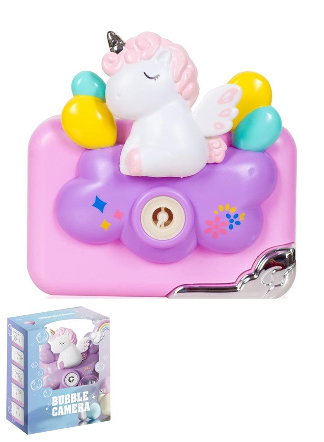 وي هابي يونيكورن فقاعة الكاميرا لعبة التلقائي فقاعات الصابون آلة شنقا الرقبة فقاعة منفاخ الصيف عيد ميلاد لعبة - Image 1