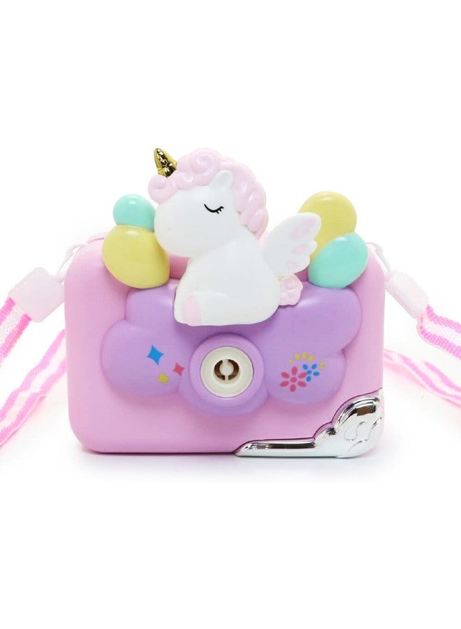 وي هابي يونيكورن فقاعة الكاميرا لعبة التلقائي فقاعات الصابون آلة شنقا الرقبة فقاعة منفاخ الصيف عيد ميلاد لعبة - Image 5