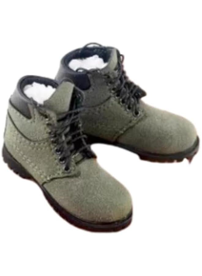 1/6 Scale Action Figure Accessory: Men's Hiking Boots Model for 12-inch Miniature Collectible Figure MDXF Army Green  - Image 1