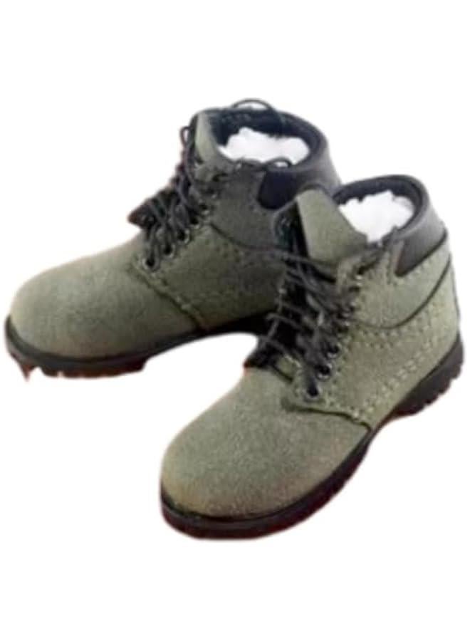 1/6 Scale Action Figure Accessory: Men's Hiking Boots Model for 12-inch Miniature Collectible Figure MDXF Army Green  - Image 2