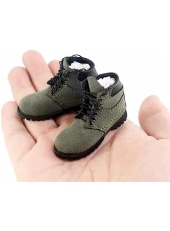 1/6 Scale Action Figure Accessory: Men's Hiking Boots Model for 12-inch Miniature Collectible Figure MDXF Army Green  - Image 4