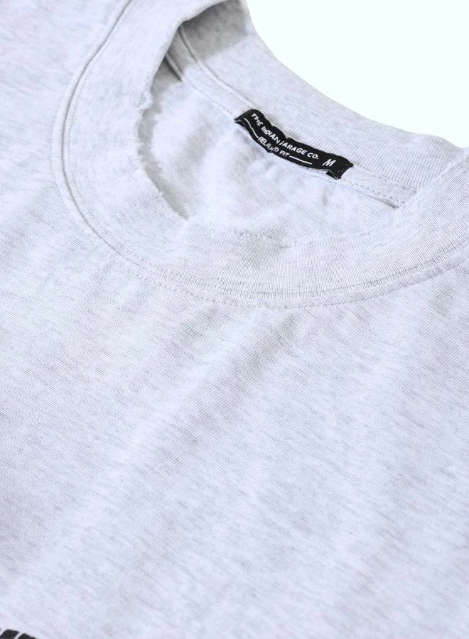 The Indian Garage Co  Men Relaxed Fit Graphic Printed Crew Neck Half Sleeves T-Shirt for Men | Best Price UAE
