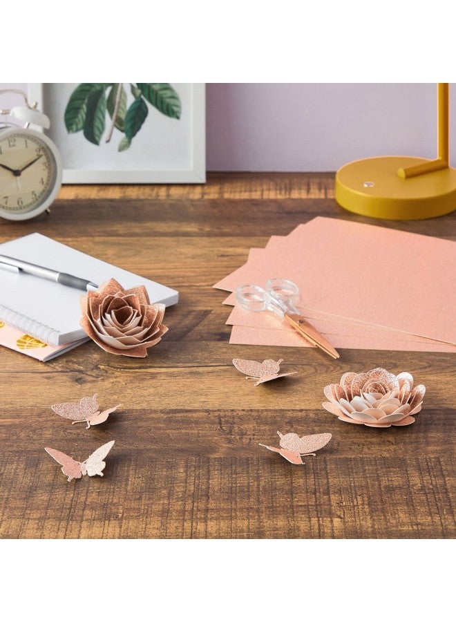 برايت كرياشنتس 24 ورقة من ورق البطاقات اللامع باللون الذهبي الوردي مقاس 8.5 × 11 لمشاريع القصاصات اليدوية والفنون والحرف اليدوية (280 جرامًا لكل متر مربع) - Image 4