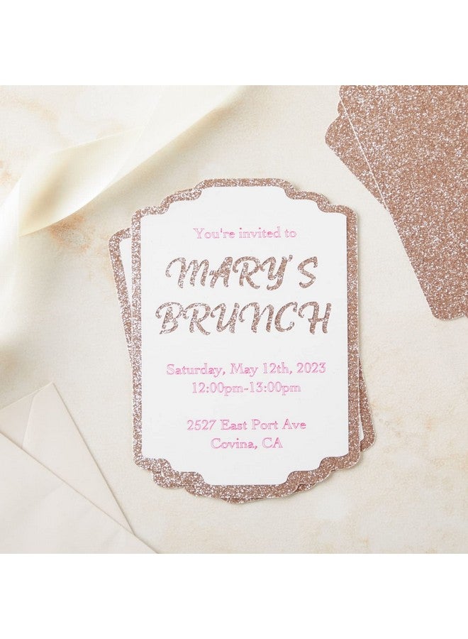 برايت كرياشنتس 24 ورقة من ورق البطاقات اللامع باللون الذهبي الوردي مقاس 8.5 × 11 لمشاريع القصاصات اليدوية والفنون والحرف اليدوية (280 جرامًا لكل متر مربع) - Image 3