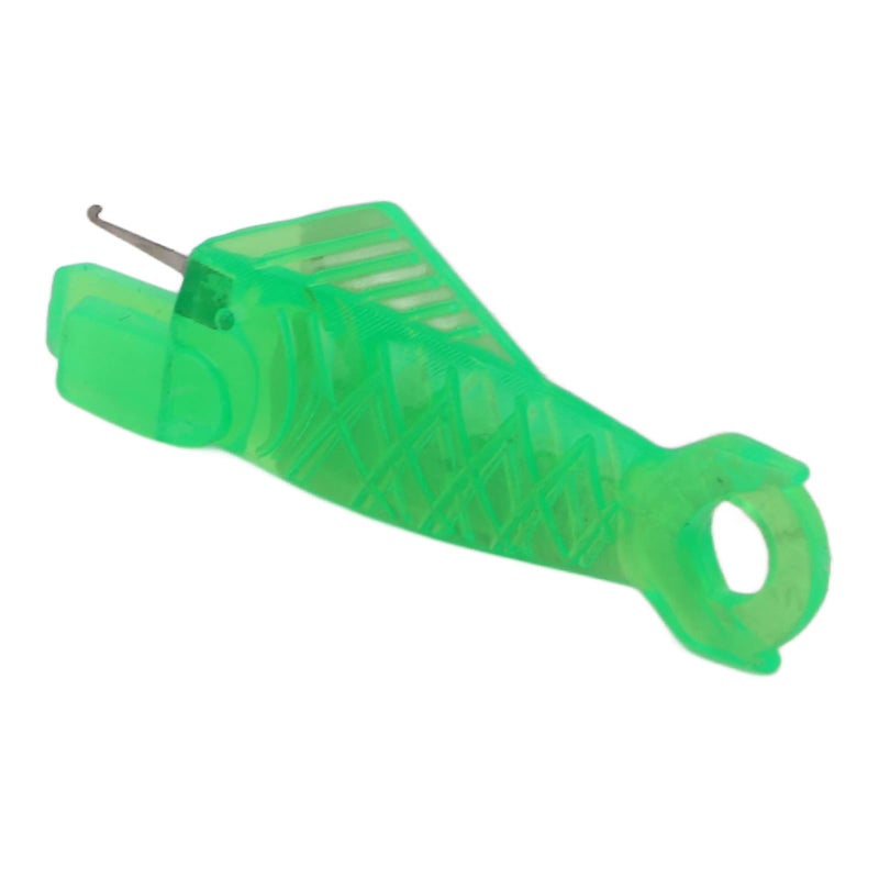 100 Pcs Green Fish Shaped Automatic Needle Threader Sewing Machine Tool - Image 2