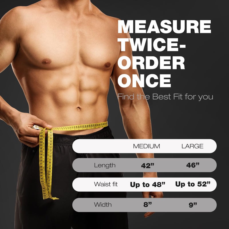 ActiveGear Waist Trimmer Belt for Stomach and Back Lumbar Support, Medium: 8" x 42" - Silver - Image 4