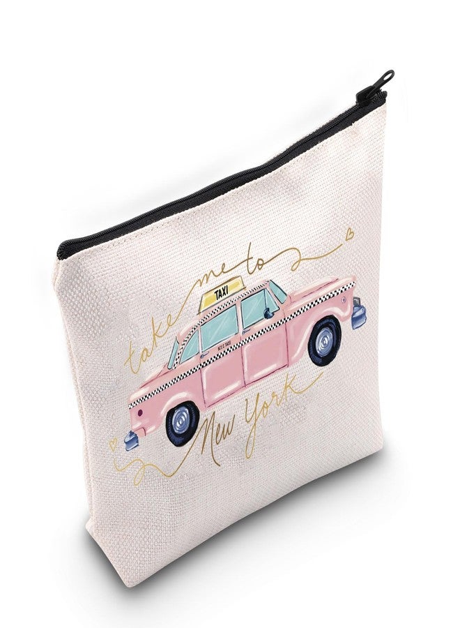 حقيبة مكياج بسحاب من WCGXKO، هدية مثالية لحفلة توديع العزوبية، مثالية لرحلة إلى نيويورك (إلى نيويورك). - Image 1