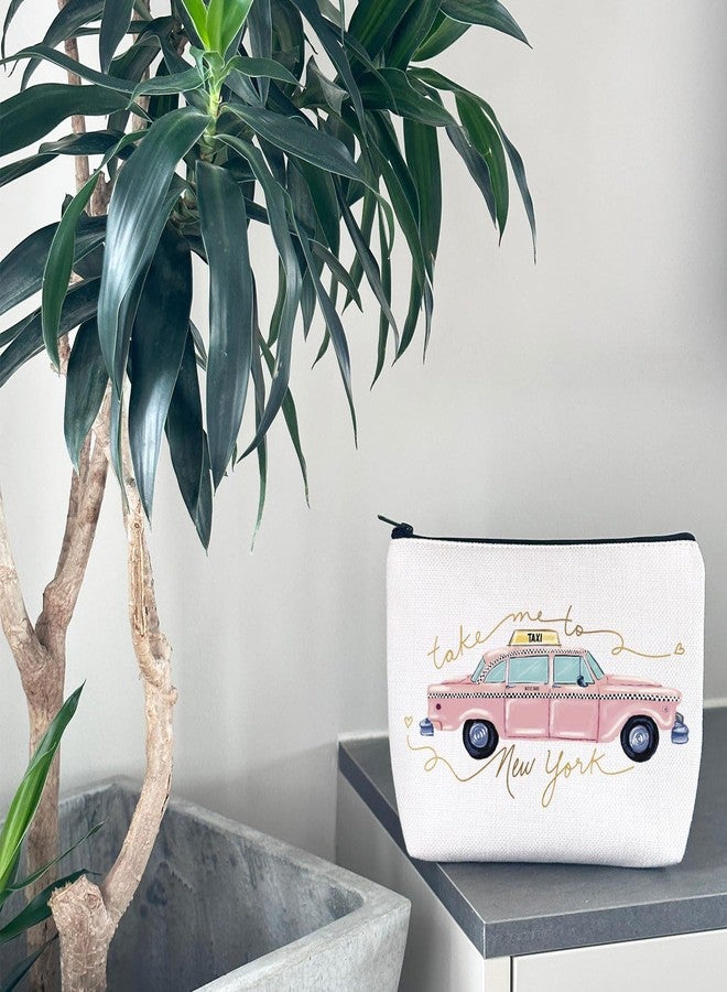 حقيبة مكياج بسحاب من WCGXKO، هدية مثالية لحفلة توديع العزوبية، مثالية لرحلة إلى نيويورك (إلى نيويورك). - Image 3