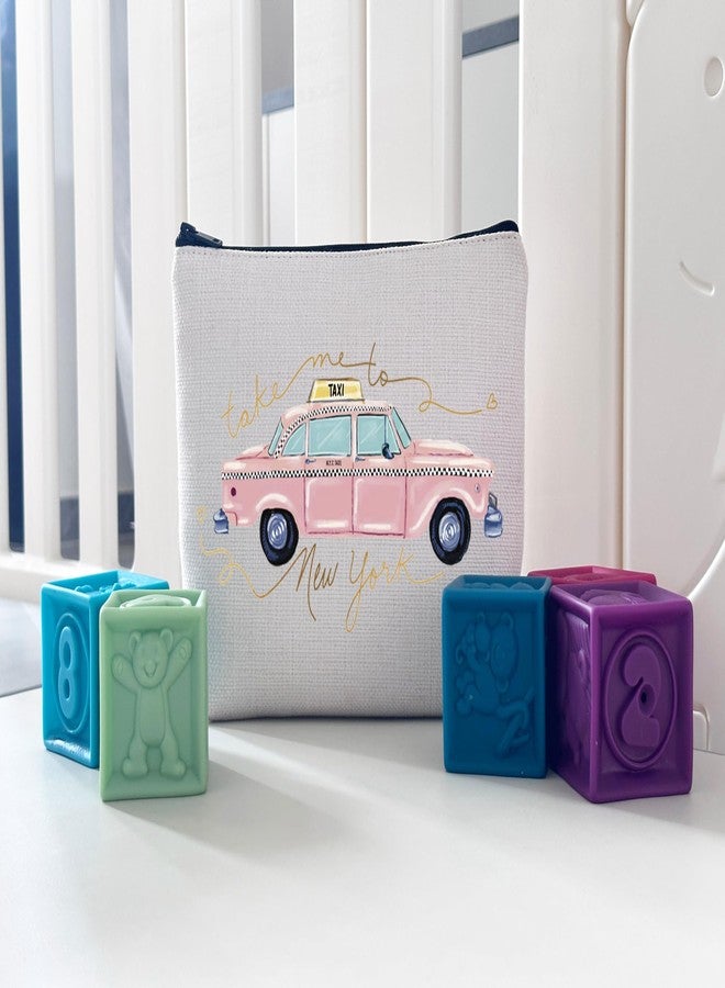 حقيبة مكياج بسحاب من WCGXKO، هدية مثالية لحفلة توديع العزوبية، مثالية لرحلة إلى نيويورك (إلى نيويورك). - Image 5