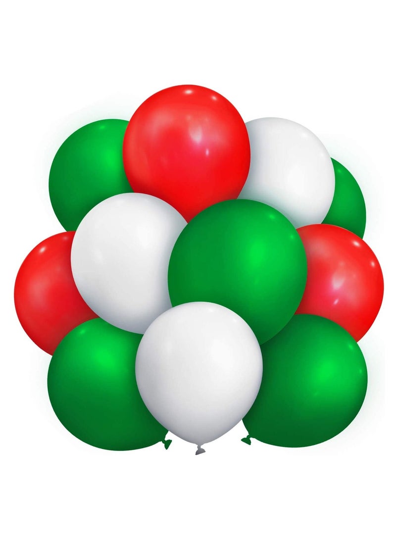 Highland 50 Piece Red White Green Balloons for Birthday Baby Shower Wedding Gender Reveal Anniversary Party Decorations - Image 1