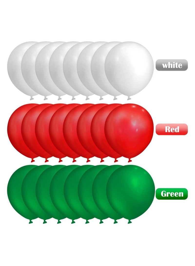 Highland 50 Piece Red White Green Balloons for Birthday Baby Shower Wedding Gender Reveal Anniversary Party Decorations - Image 2