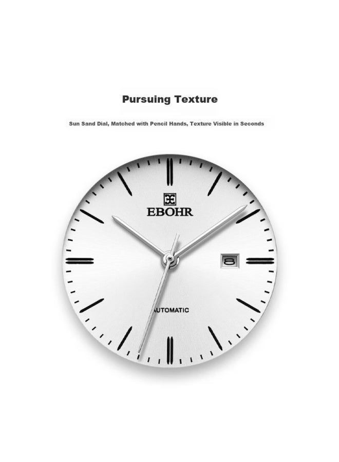 Ebohr Women's Watch Master Series Casual Mother's Day Gift White Dial Ladies Mechanical Watch 36170142 - Image 3