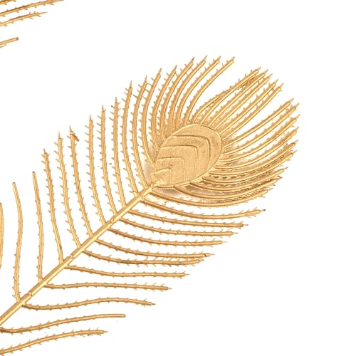 VIKIJO 2 Pcs Artificial Flower with Golden Leaf Fake Flowers Sticks Bunch Decorative Items for Wedding Party Decoration Home, Living Room Table Decoration Plants (Without Vase Pot) - Image 2