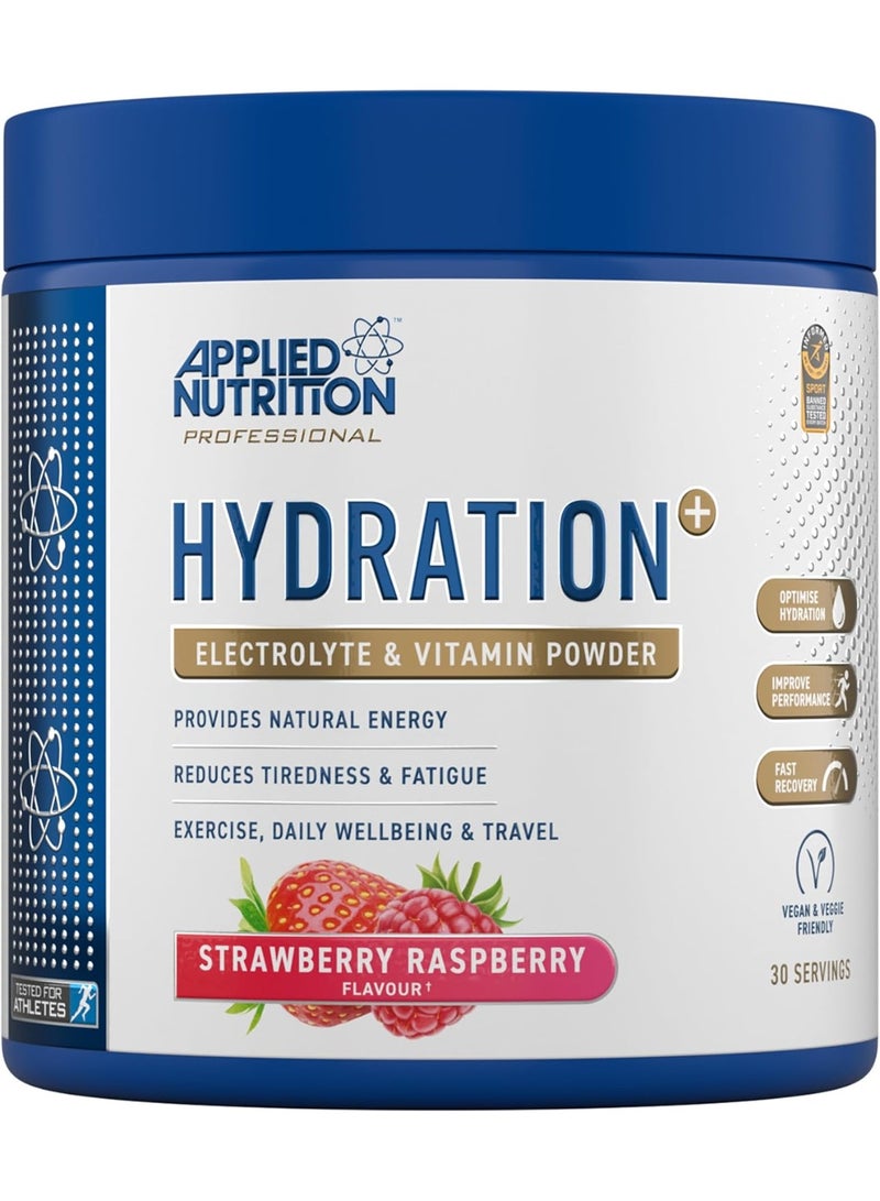 Applied Nutrition Hydration Electrolyte & Vitamin Powder - Natural Energy & Reduces Tiredness & Optimize Hydration (240g - 30 Servings)(Strawberry & Raspberry) - Image 1