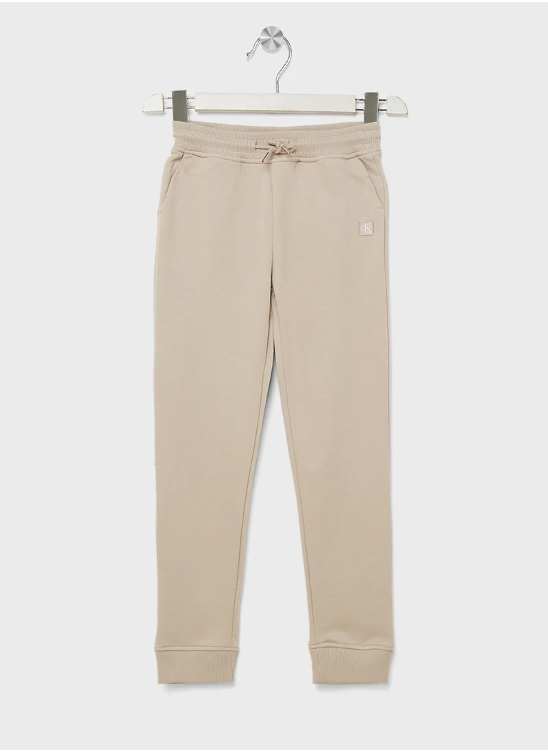 كالفن كلاين جينز Youth Essential Mini Badge Sweatpants