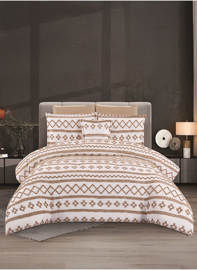 Noomi - Bohemian 7 Pieces Microfiber comforter set Double Size 260X240 CM - Image 1