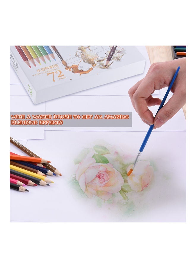 NIBEMINENT 72 Piece Premium Pre-Sharpened Oil Based Color Pencil Multicolour - Image 5