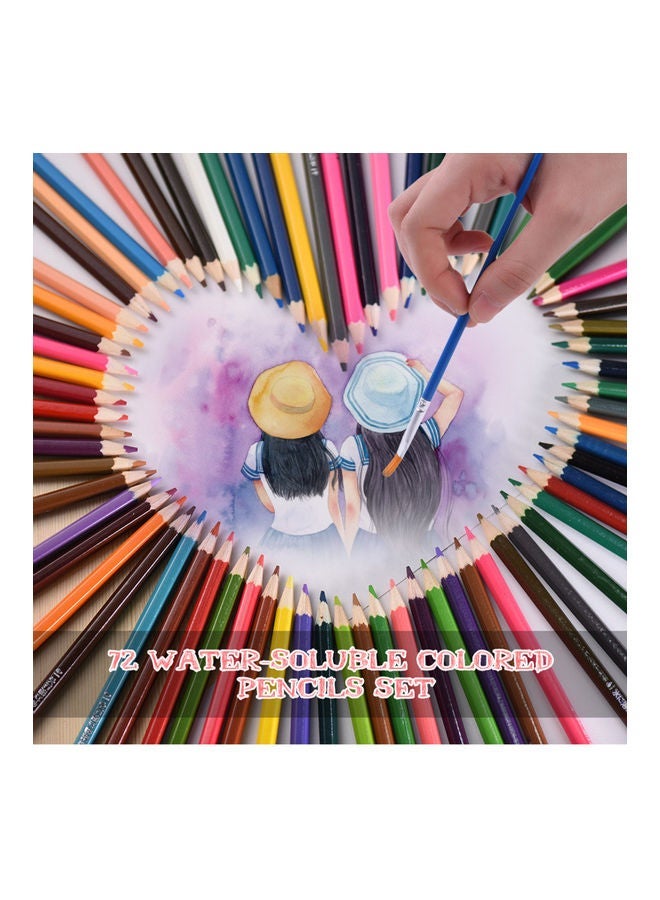 NIBEMINENT 72 Piece Premium Pre-Sharpened Oil Based Color Pencil Multicolour - Image 3