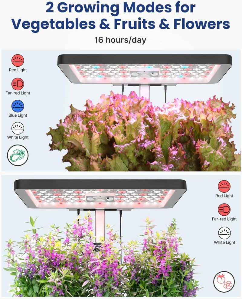 iDOO 12Pods Hydroponics Growing System, Indoor Herb Garden with LED Grow Light, Built-in Fan, Automatic Timer, Smart Garden Germination Kit, Adjustable Height Up to 11.3" for Home, Office - Image 4
