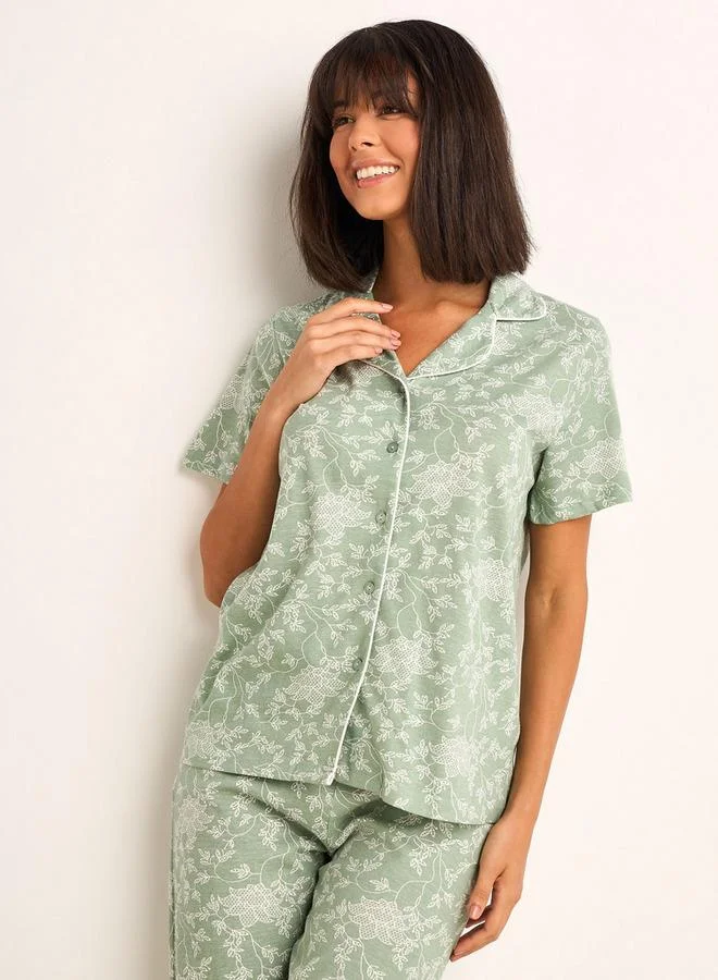 Splash FAV Pyjama Set Button-Down Shirt and Pants