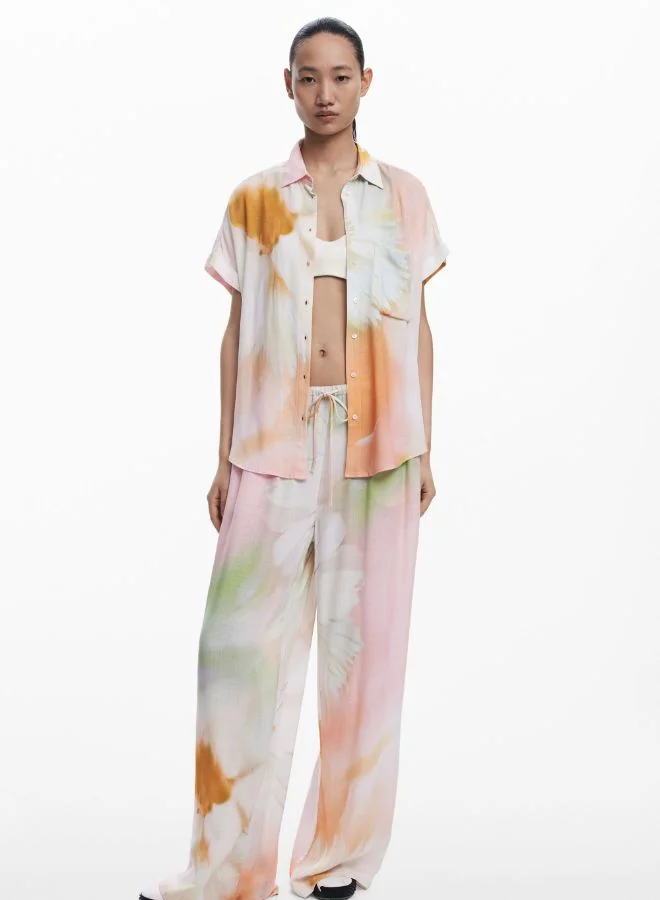 DESIGUAL Short-Sleeve Tie-Dye Shirt