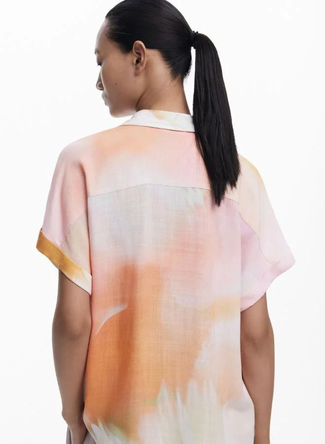 DESIGUAL Short-Sleeve Tie-Dye Shirt