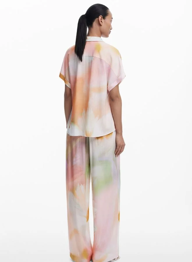 DESIGUAL Short-Sleeve Tie-Dye Shirt