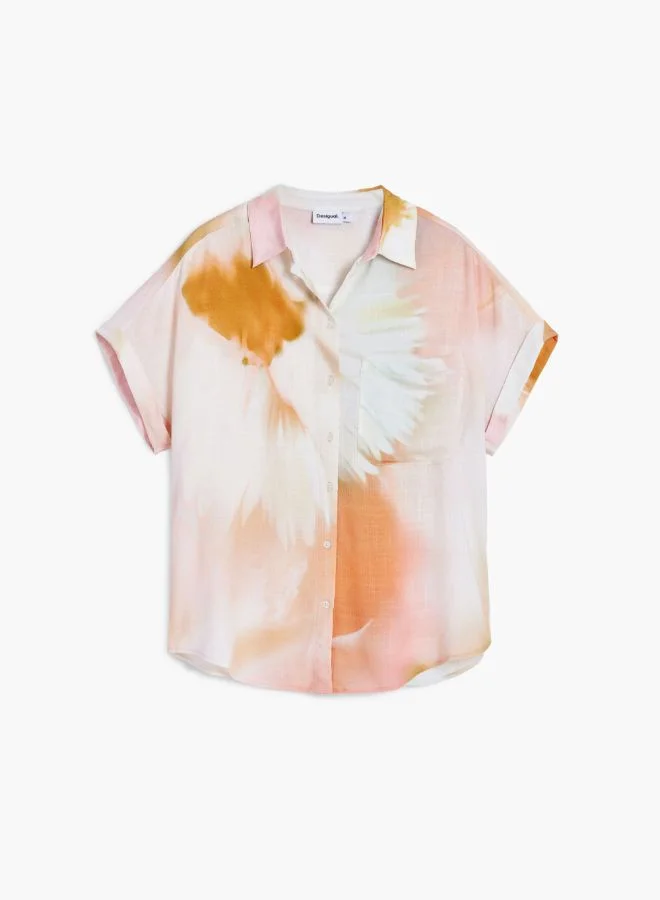 DESIGUAL Short-Sleeve Tie-Dye Shirt