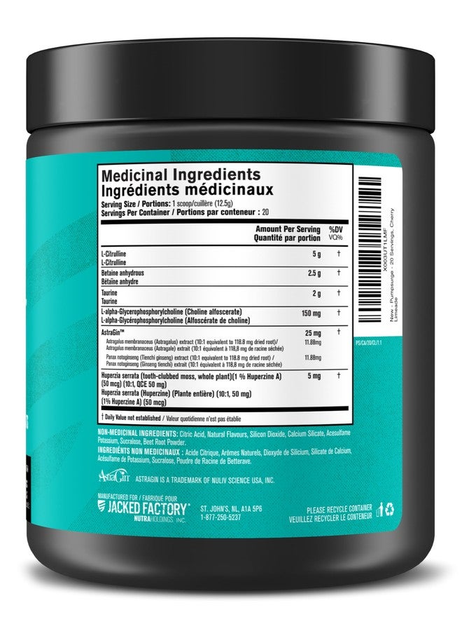 Jacked Factory Pumpsurge Caffeine Free Pre Workout for Men & Women - Nootropic Booster & Stim Free Pre Workout - Intense Pumps, Enhanced Focus - 30 Servings, Cherry Limeade - Image 5