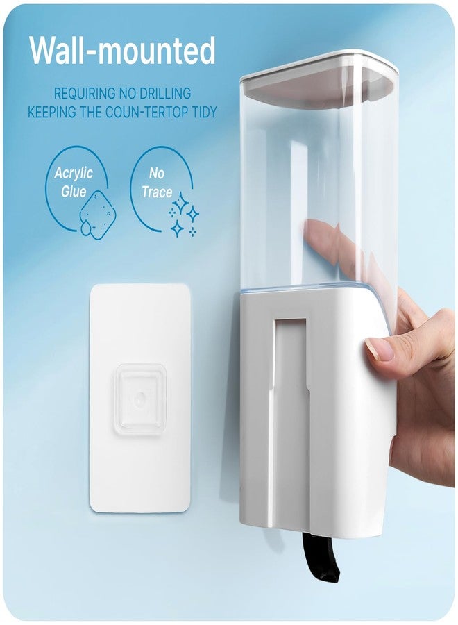 Umimile Mouthwash Dispenser for Bathroom, Plastic Mouthwash Dispenser Wall Mounted, 30.4oz(900ml) Mouthwash Container with 10Pcs Reusable Cups - Image 4