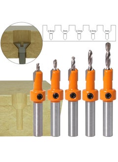 Generic 5PCS Countersink Drill Bit Set, Wood Hole Timber Working Drill Bits for Wood Screw Cutter Adjustable with Hex Key Wrench  - Image 4