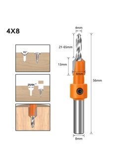 Generic 5PCS Countersink Drill Bit Set, Wood Hole Timber Working Drill Bits for Wood Screw Cutter Adjustable with Hex Key Wrench  - Image 2