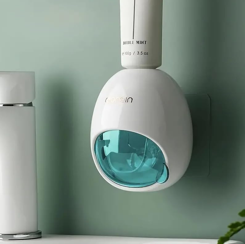 VATTU Wall Mounted Automatic Toothpaste Squeeze, Bathroom Toothpaste Dispenser, Toothpaste Organizer for Kids Adults(Pack of 1) (Toothpaste Squeezer) - Image 1