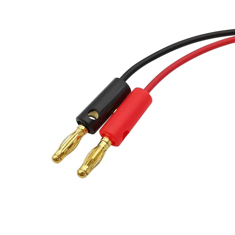 Gold Plated 4mm Banana to Test Hook Clip Lead Cable for Multimeter Red Black - Image 4