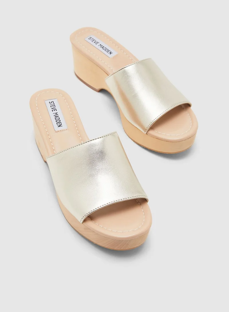 STEVE MADDEN Clarke Single Strap High Heel Sandal - Gold
