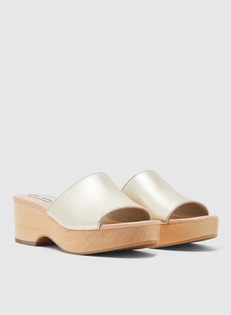 STEVE MADDEN Clarke Single Strap High Heel Sandal - Gold