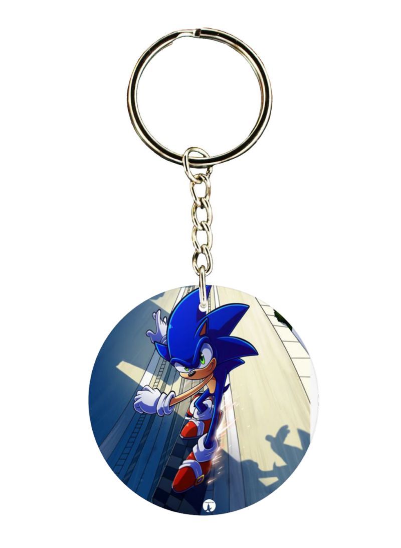 Double Sided Sonic Printed Keychain